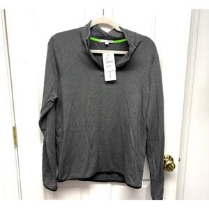 Threads 4 Thought Shirt Mens Gray 1/4 Zip, NWT Size M, Feather Fleece